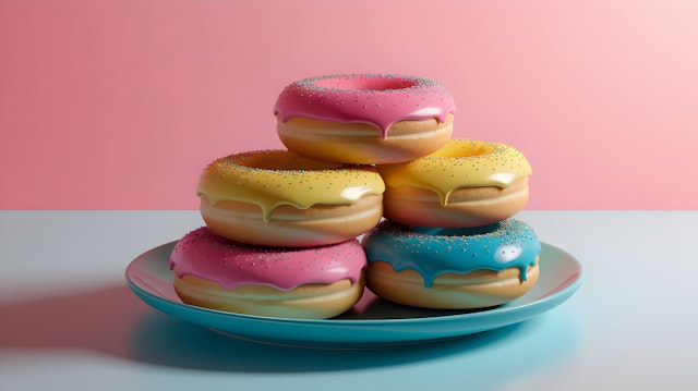 Colorful Donut Stack