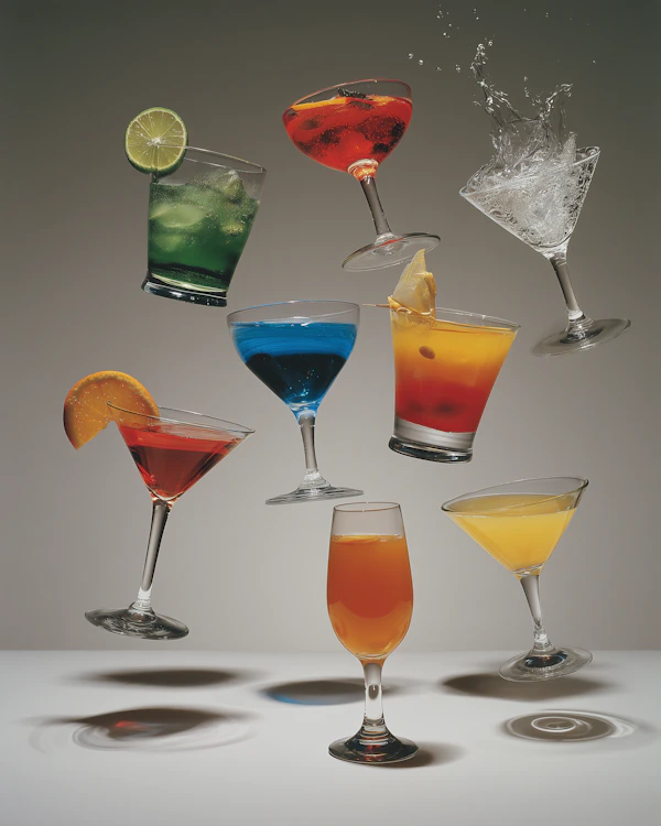 Floating Cocktails Display