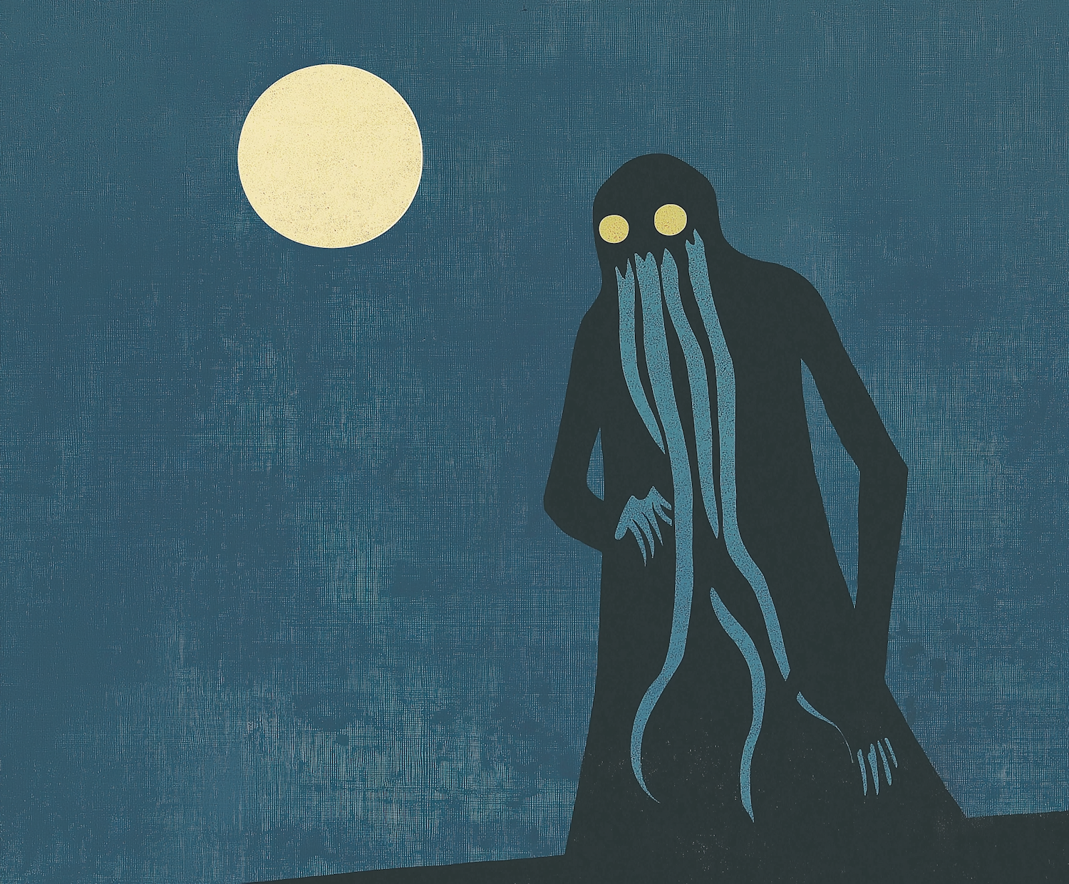 Shadowy Figure with Tentacles