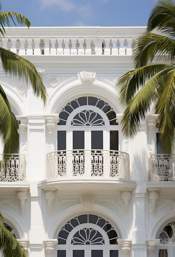 Colonial Elegance: Tropical Estate Facade