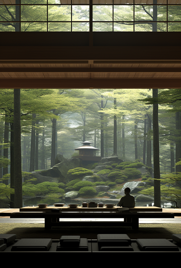 Contemplative Solitude in a Traditional Japanese Garden