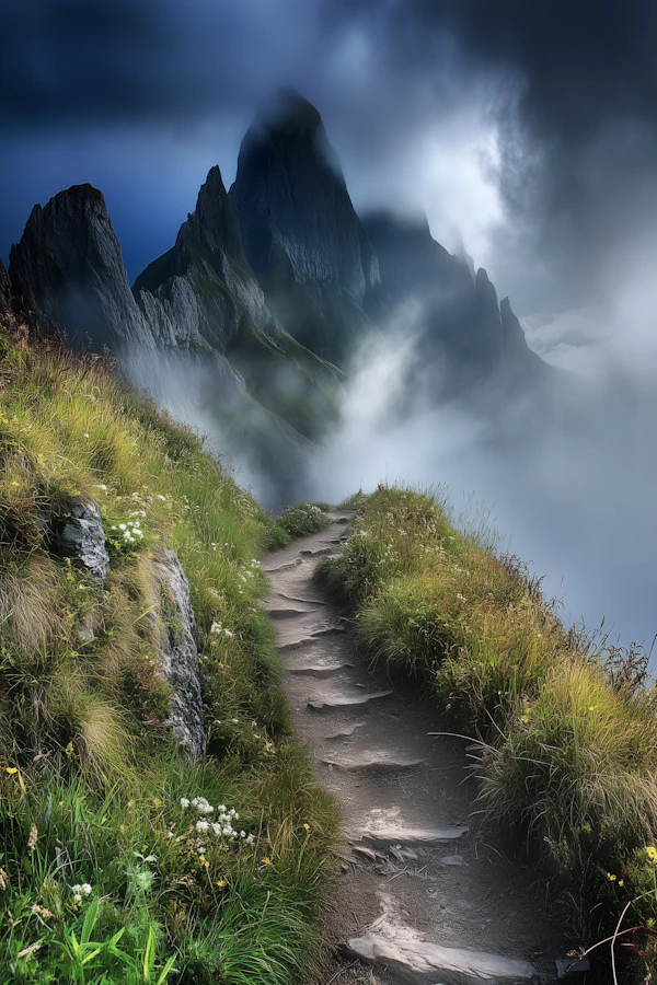 Misty Mountain Landscape