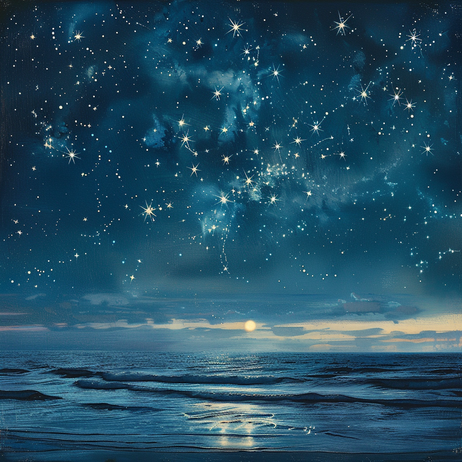 Serene Nocturnal Seascape