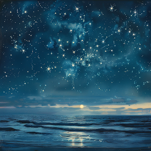 Serene Nocturnal Seascape