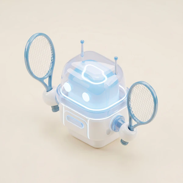 Futuristic Tennis Robot
