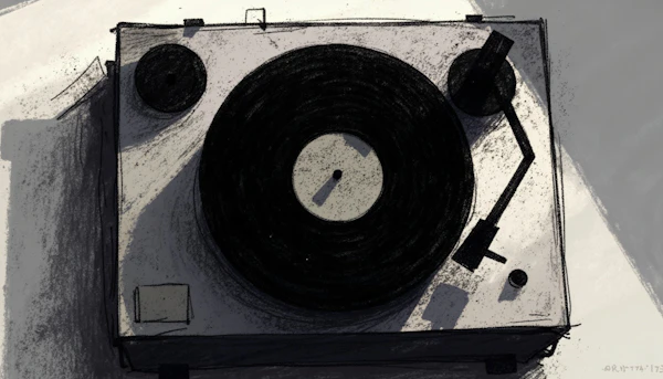 Vintage Turntable Art