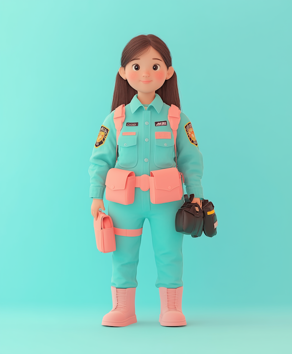 Cartoon Paramedic Character