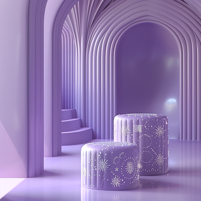 Surreal Purple Architecture