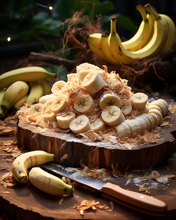 Rustic Banana Slice Arrangement