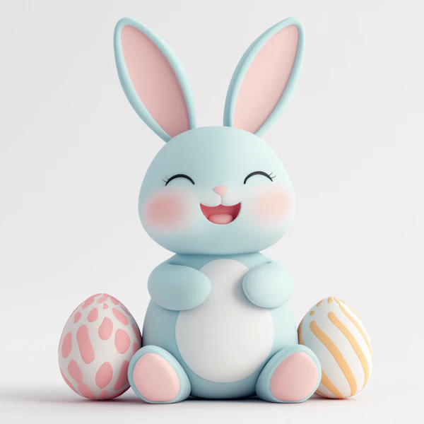 Cheerful Cartoon Bunny