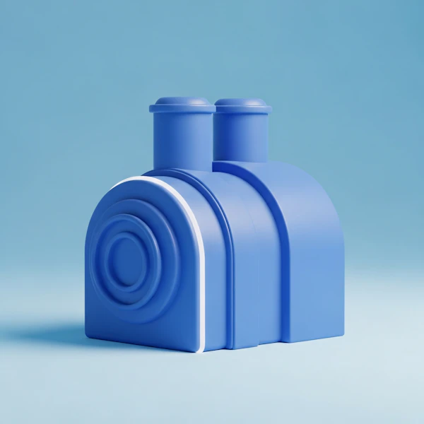 Stylized Blue Train