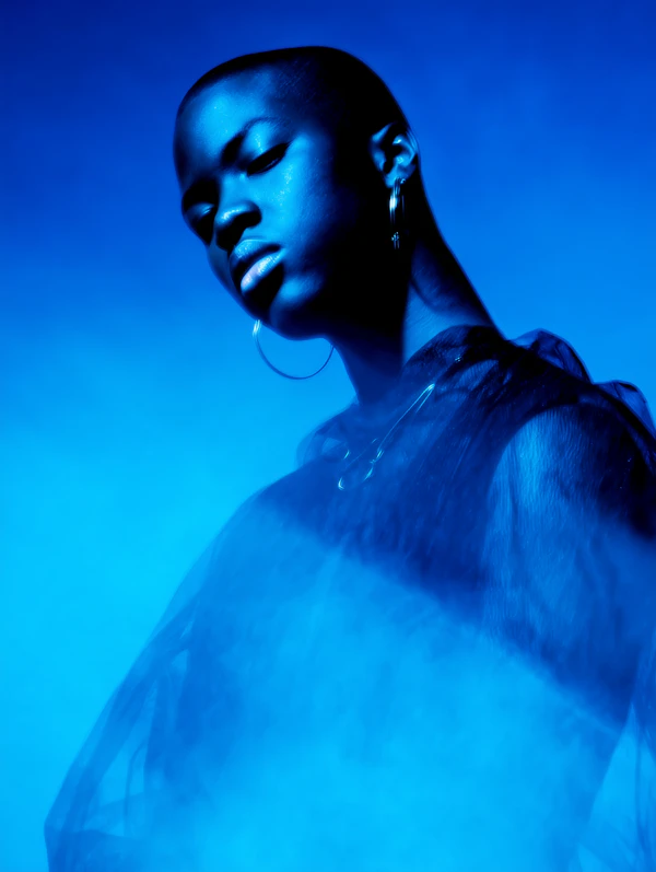 Ethereal Blue Portrait