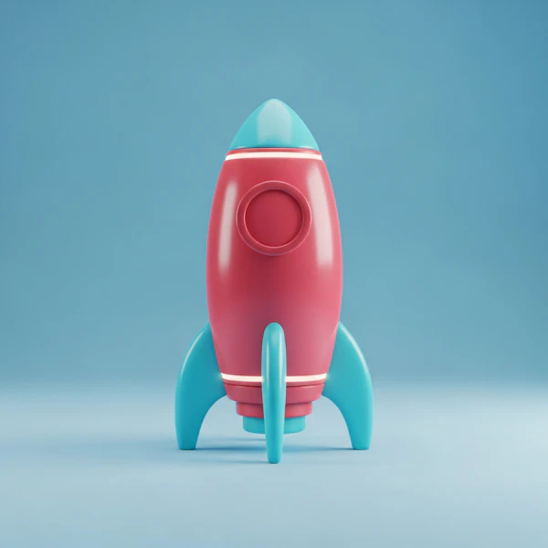 Stylized 3D Rocket