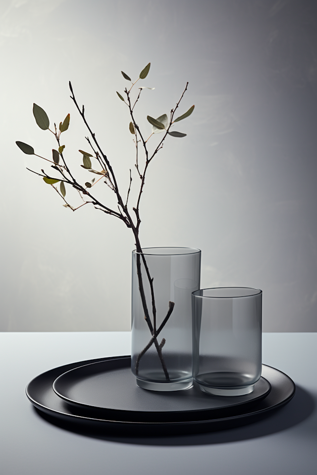 Serenity in Balance: Nature Meets Industrial Still Life