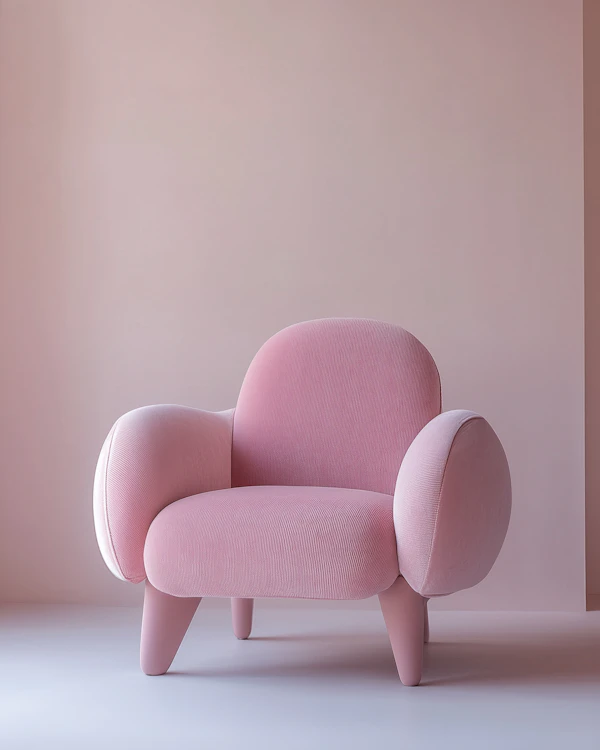 Plush Pink Armchair