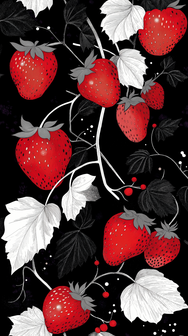 Vibrant Strawberry Illustration