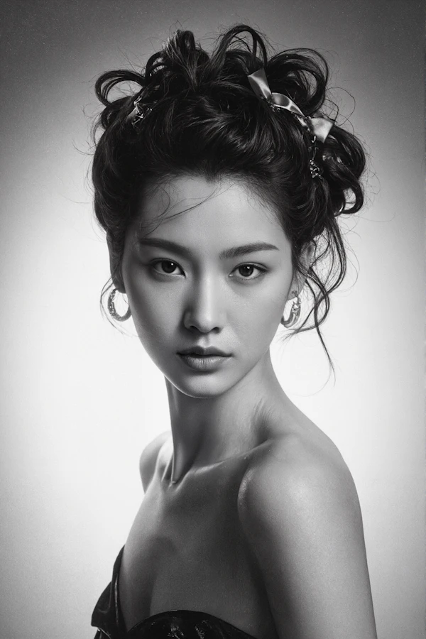 Elegant Black and White Portrait