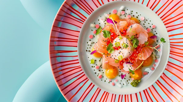 Artistic Sushi Presentation
