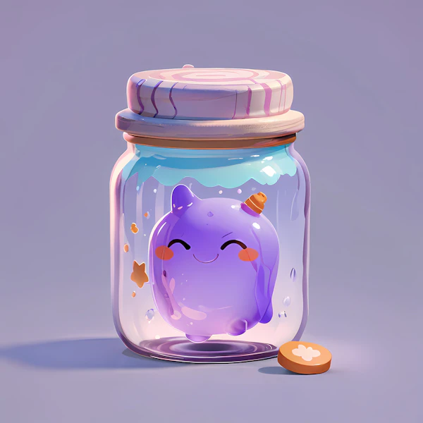 Whimsical Creature in a Jar