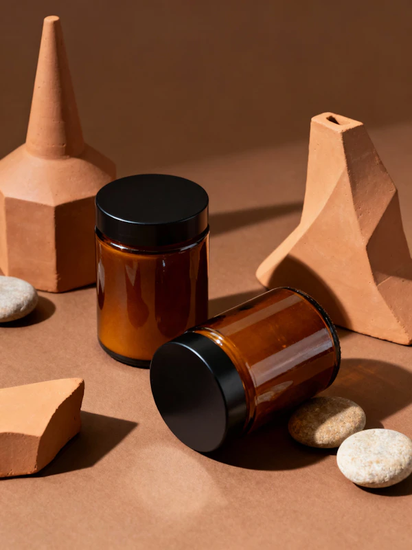 Amber Jars and Sculptures