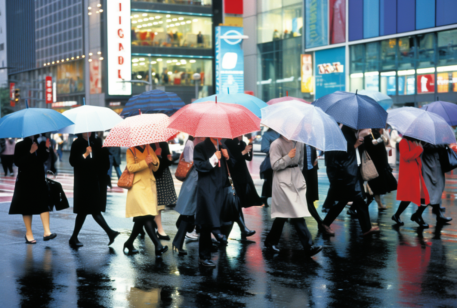 Rainy Urban Mosaic