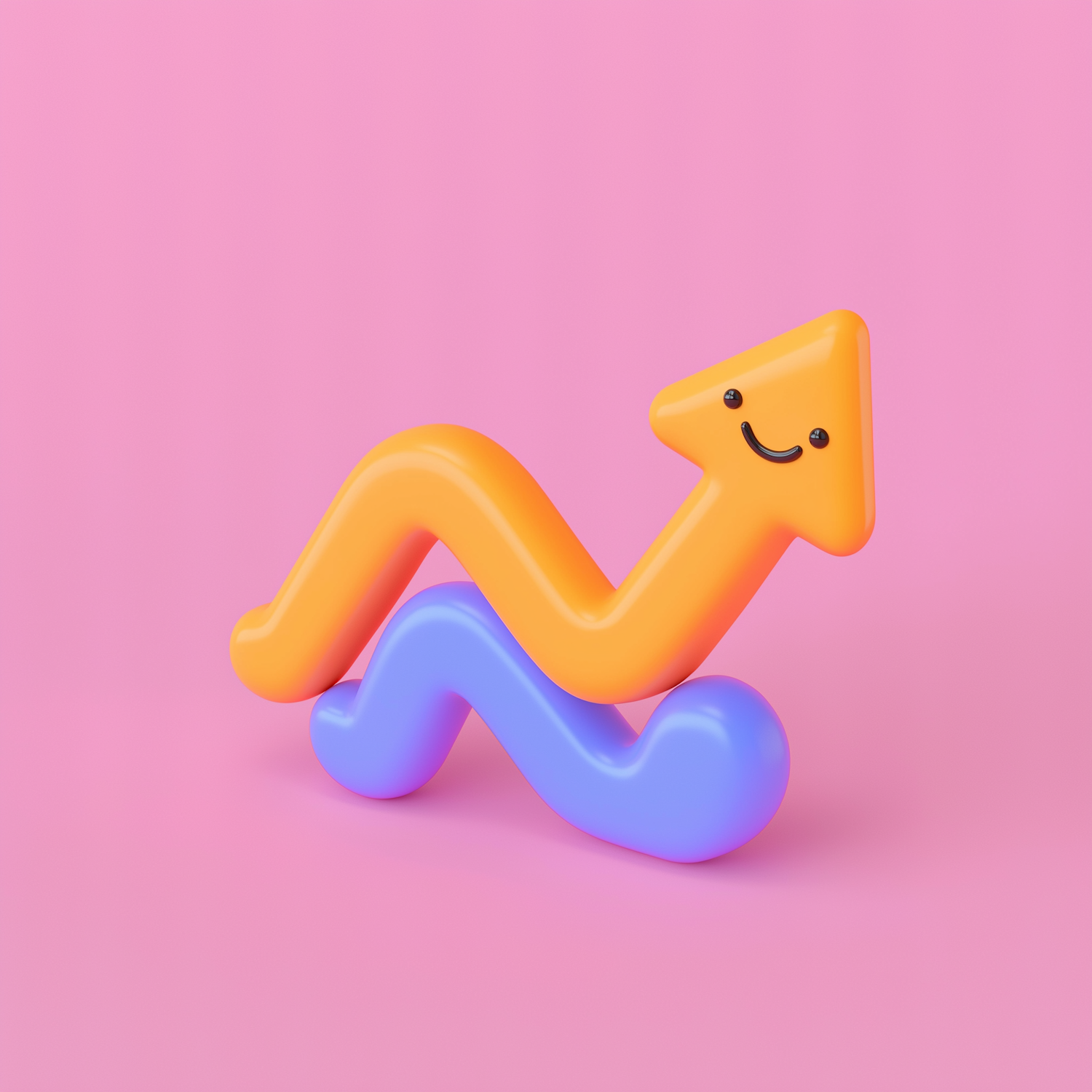 Abstract Smiling Creature Illustration