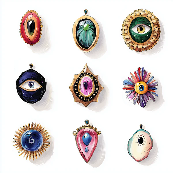 Eye Motif Pendants