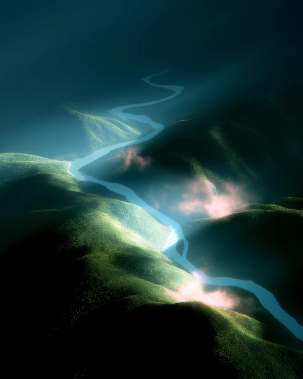 Serene River Landscape