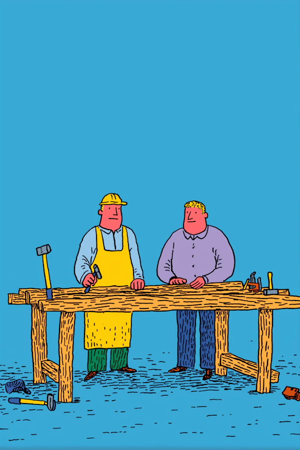 Cartoon Workshop Scene