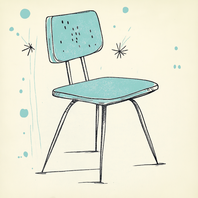 Mid-Century Modern Chair Illustration