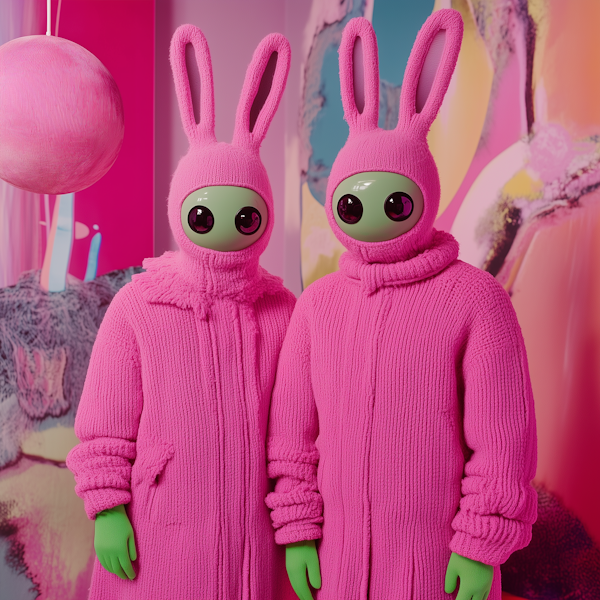 Whimsical Alien Bunnies