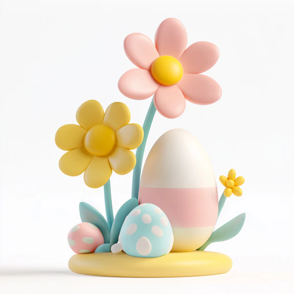 Whimsical Easter Scene