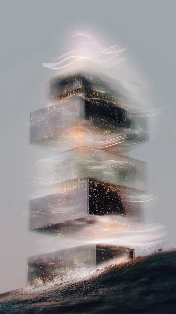 Futuristic Glowing Cubes