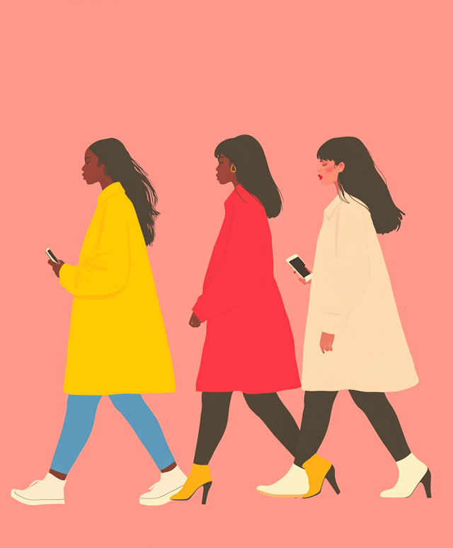 Three Women Walking