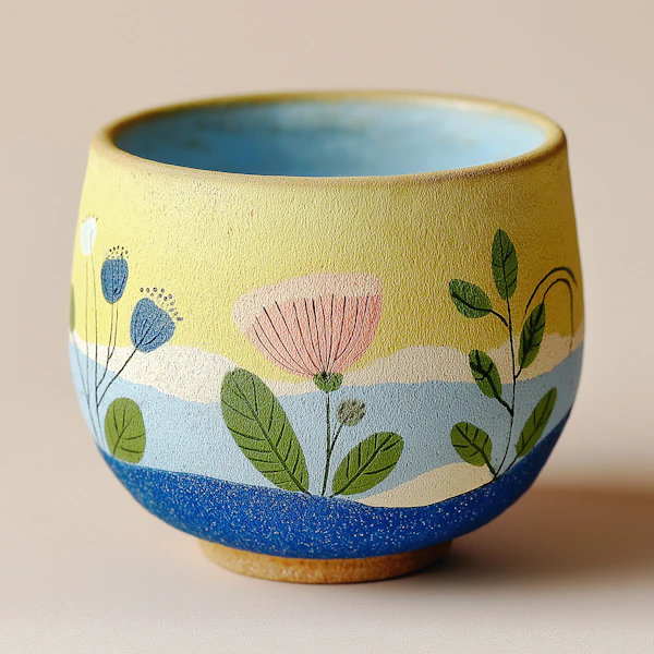 Floral Ceramic Cup