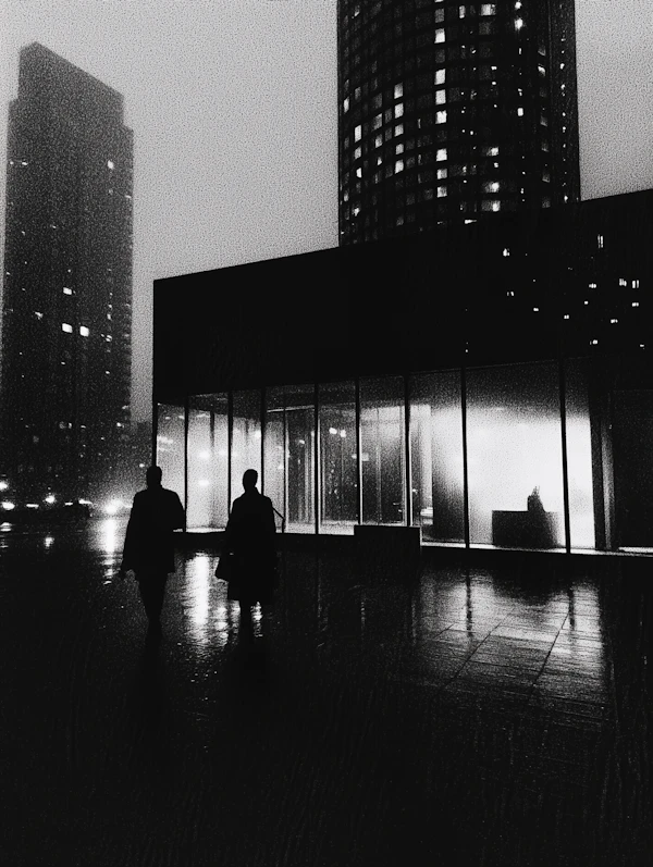 Nighttime Urban Silhouettes