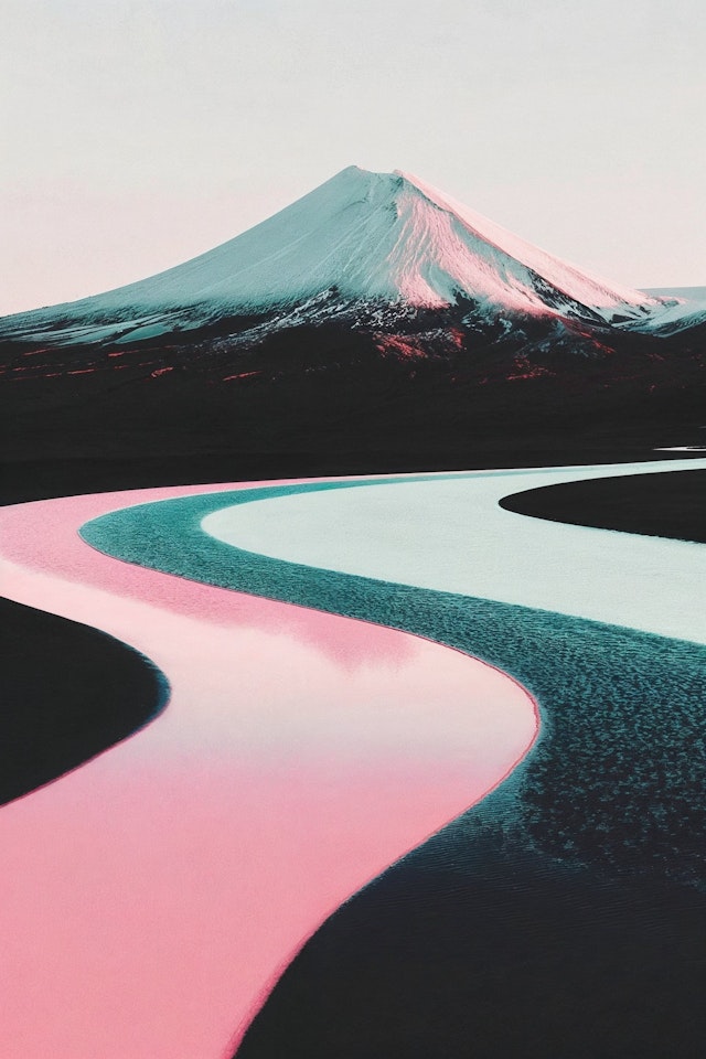 Surreal Mountain Landscape