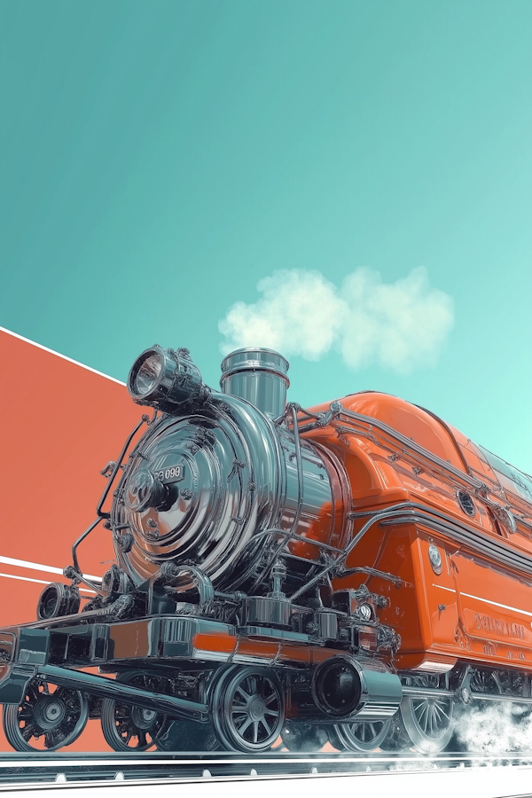 Surreal Steam Locomotive