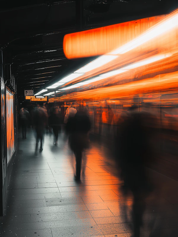 Futuristic Subway Scene