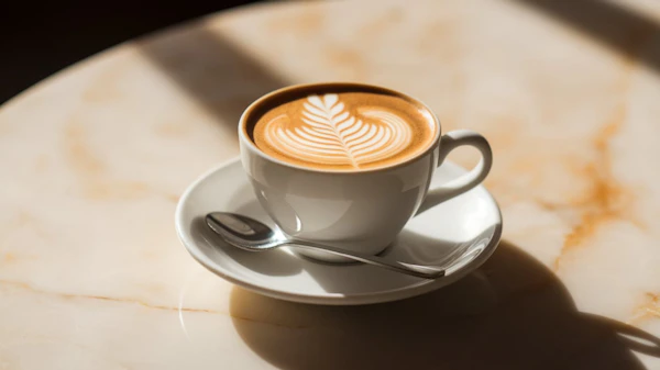 Latte Art Coffee Close-Up