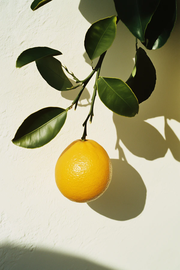 Ripe Orange on Branch