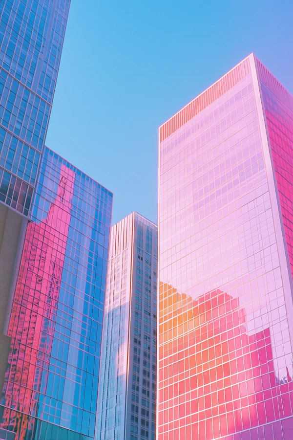 Modern Skyscrapers at Sunset