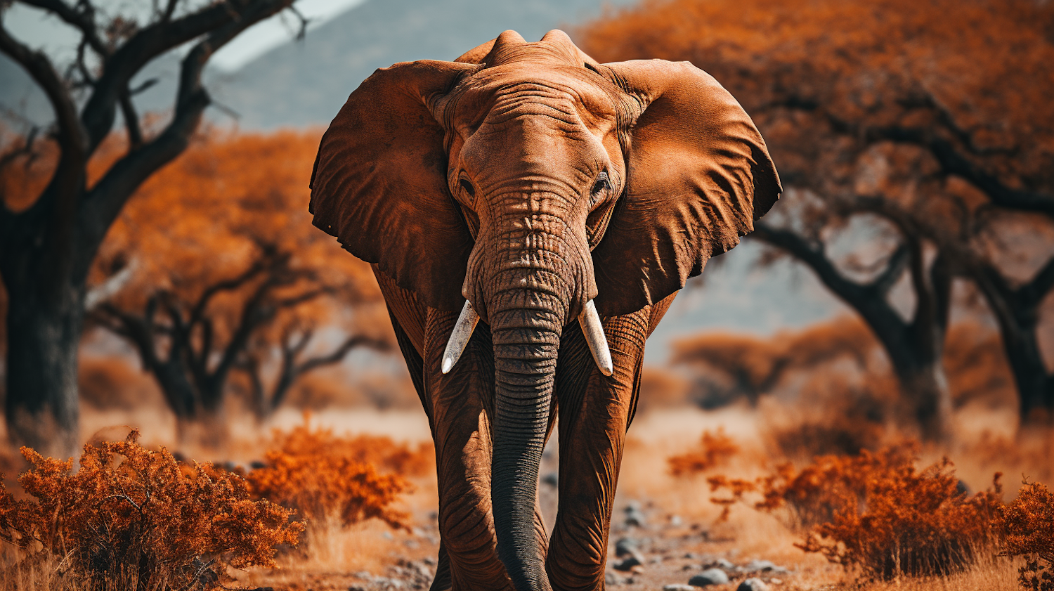 Majestic Savannah Elephant in Golden Light