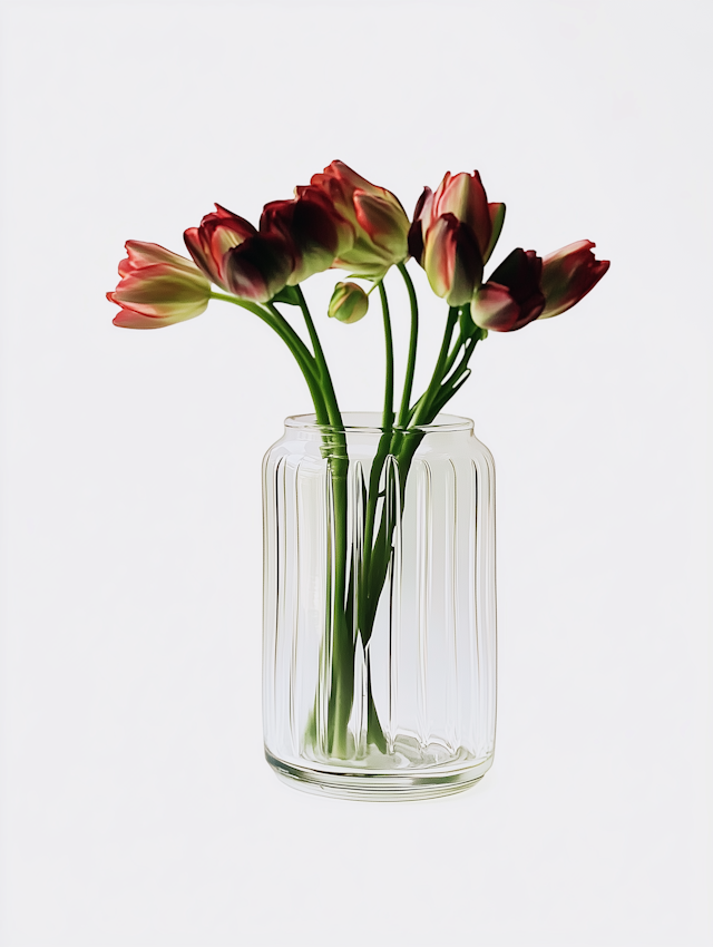 Tulip Bouquet in Glass Vase