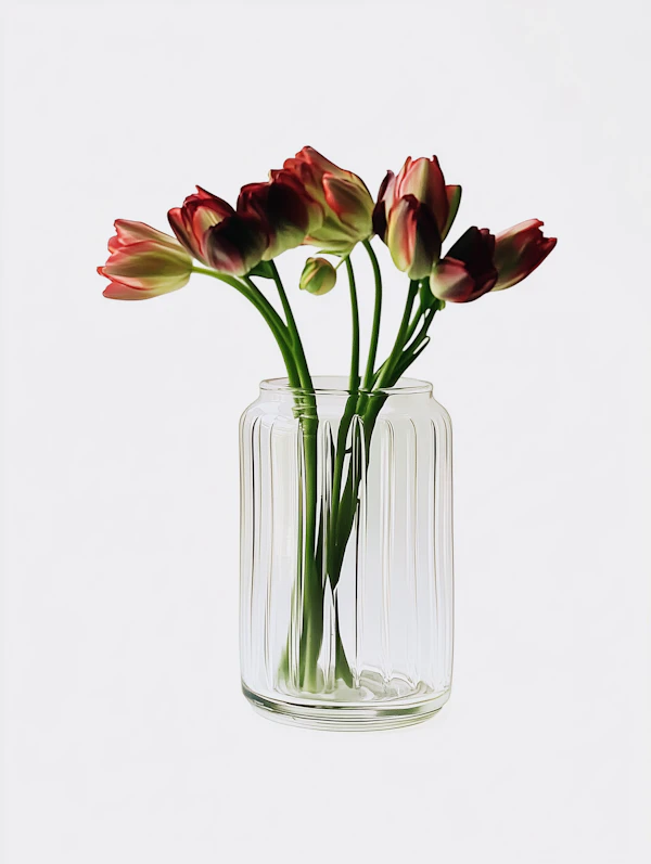Tulip Bouquet in Glass Vase