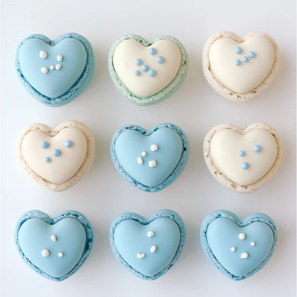 Heart-Shaped Macarons