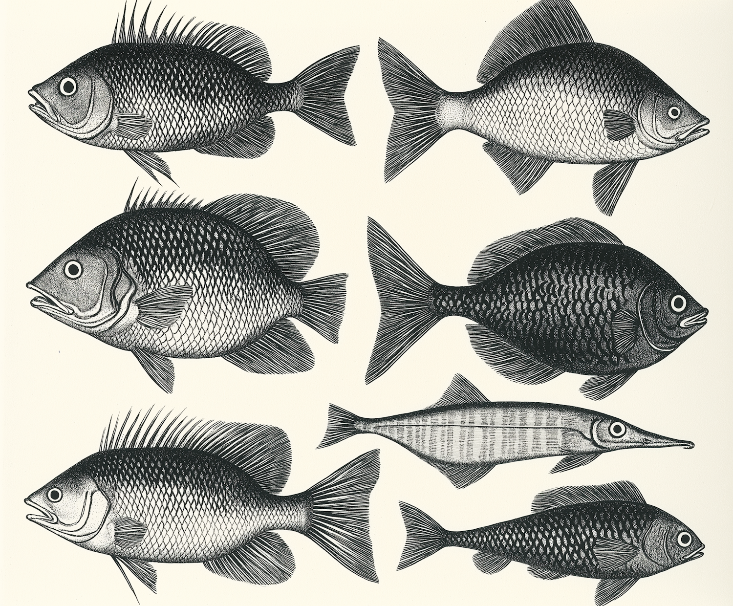 Vintage Scientific Fish Illustration