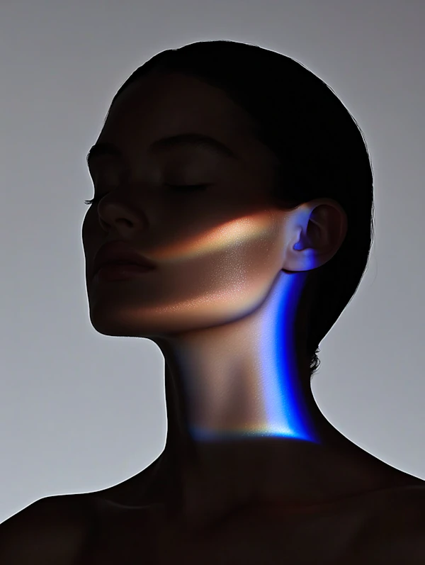 Rainbow Light Portrait