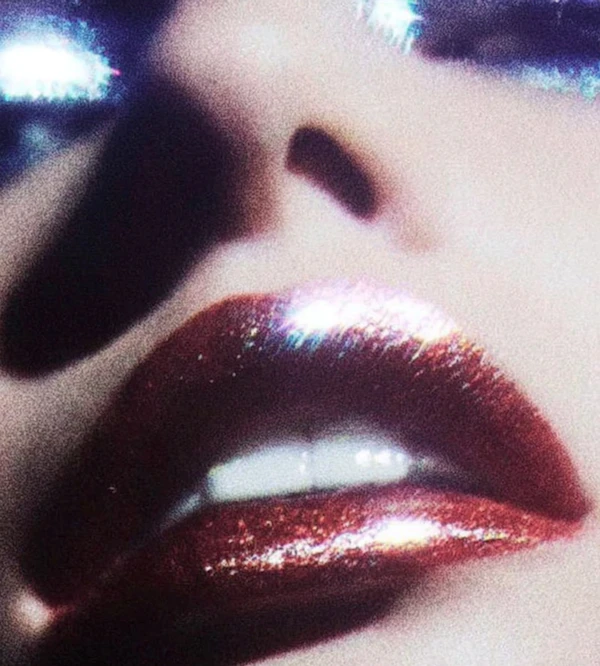 Glossy Red Lips