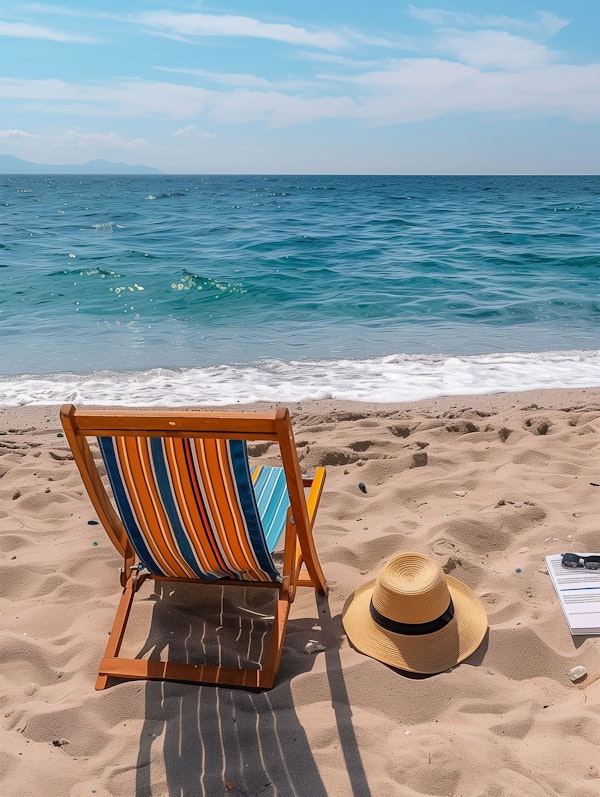 Serene Beach Leisure Scene